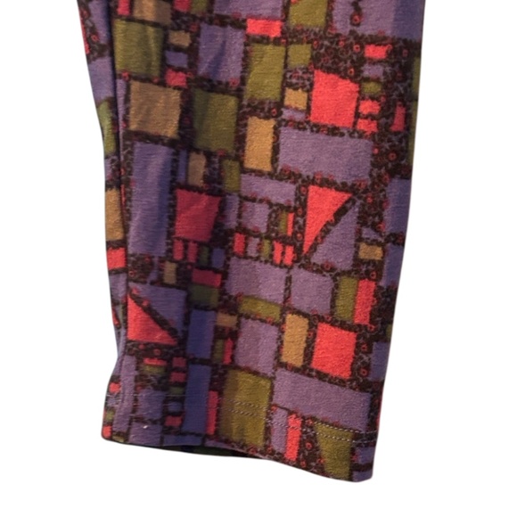LuLaRoe Multicolor Block Pattern Leggings - Picture 5 of 8